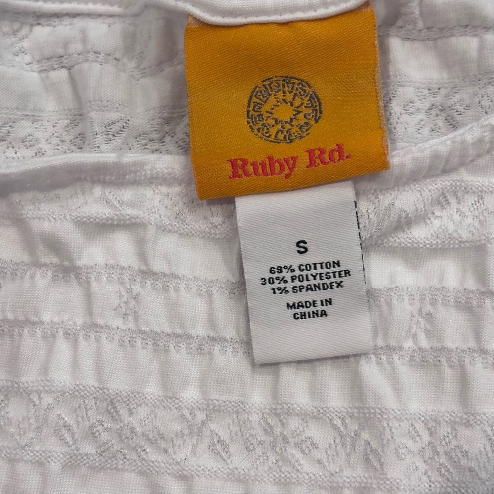 Ruby Rd White Textured Blouse | Women’s Small - Picture 2 of 3